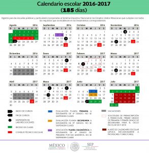 Calendario SEP 200 días