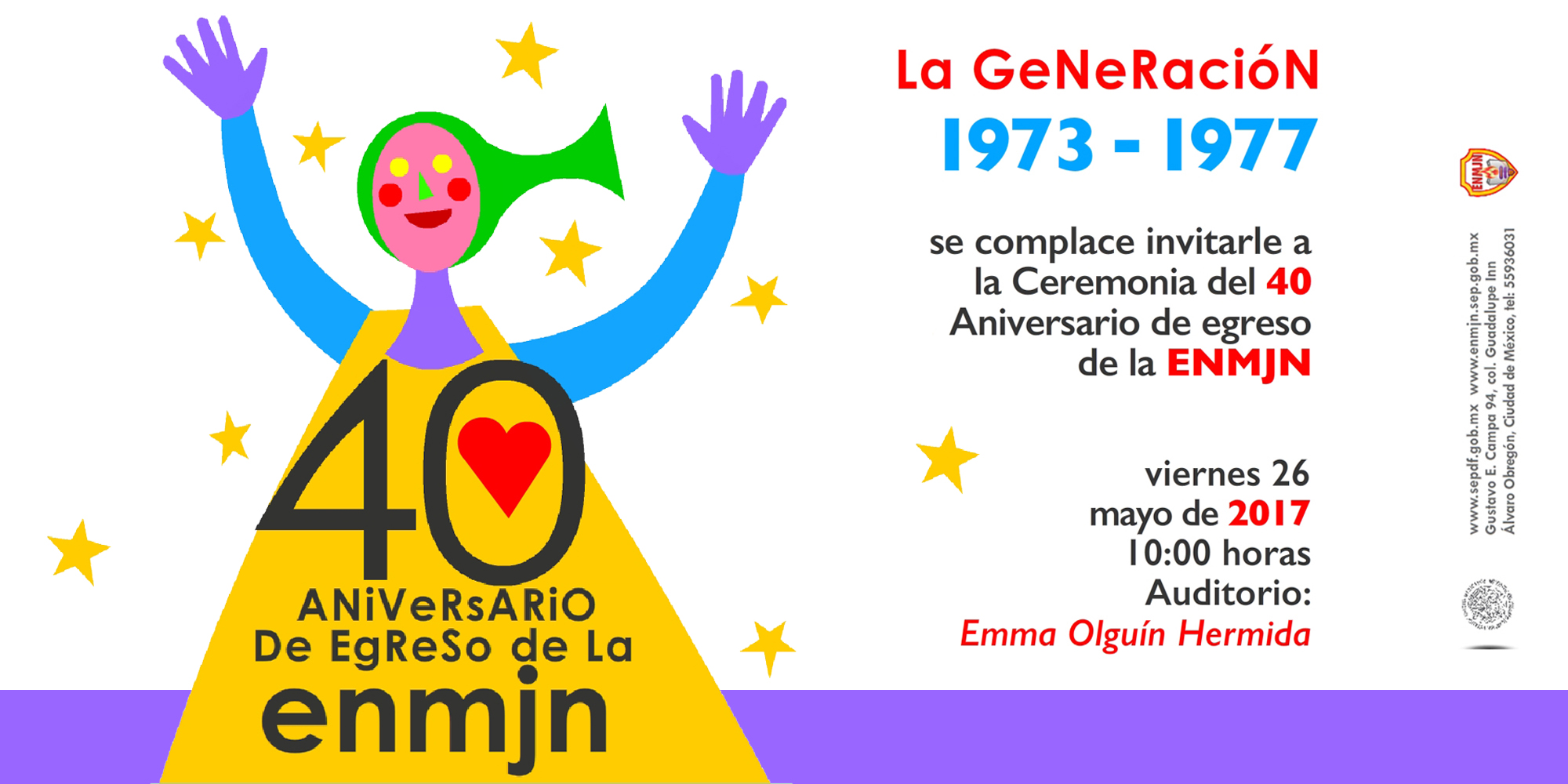Ceremonia por el 40 Aniversario de Egreso de la ENMJN
