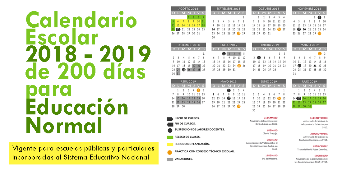 Calendario Escolar 2018-2019