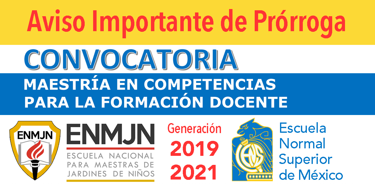 CONVOCATORIA: MAESTRÍA EN COMPETENCIAS PARA LA FORMACIÓN DOCENTE