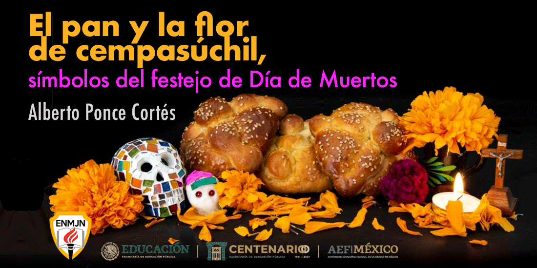 El pan y la flor de cempasúchil, símbolos del festejo de Día de Muertos